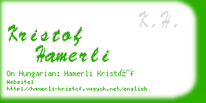 kristof hamerli business card